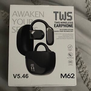 TWS M62 Wireless Earphones - Black
